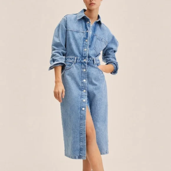 chinese dress ladies Georgia Denim Maxi